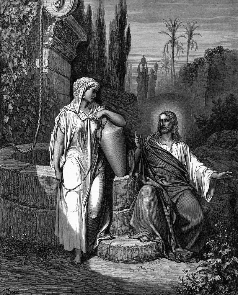 EM-ESPIRITO-E-EM-VERDADE-Gustave-Dore-Jesus-conversa-com-a-mulher-samaritana