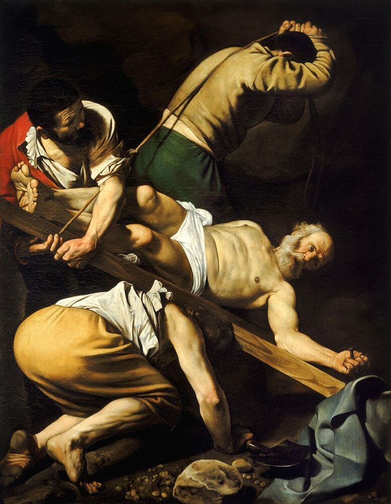 IGREJA-PERSEGUIDA-crucificação-de-Pedro-Caravaggio