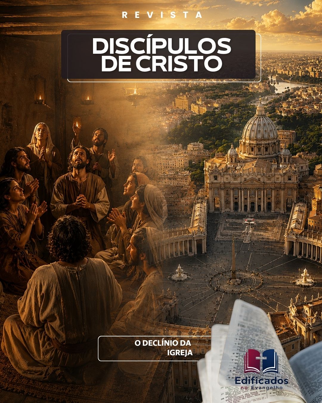 Analise a transformação histórica da Igreja: da simplicidade de Atos 2 à estrutura romana, e o impacto das tradições sobre a fé cristã.
