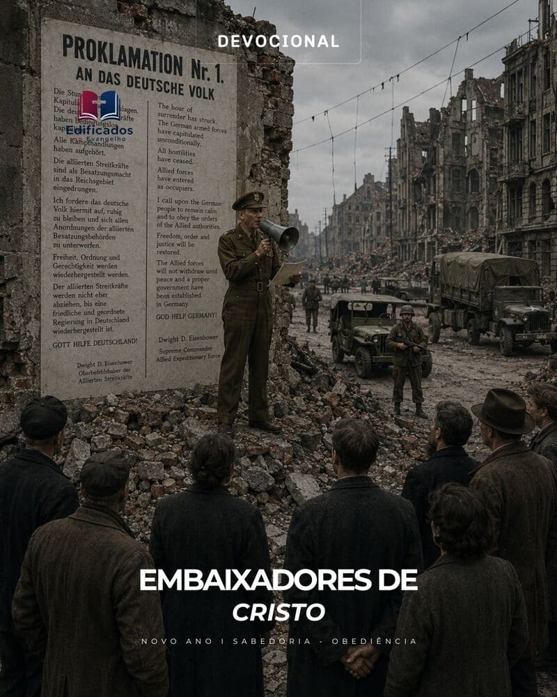 Ser embaixador de Cristo não é opcional, é a consequência de ter sido reconciliado. Devocional reformado sobre nova criação, cruz e missão.